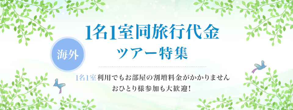 【中部発】1名1室同旅行代金 海外旅行・ツアー